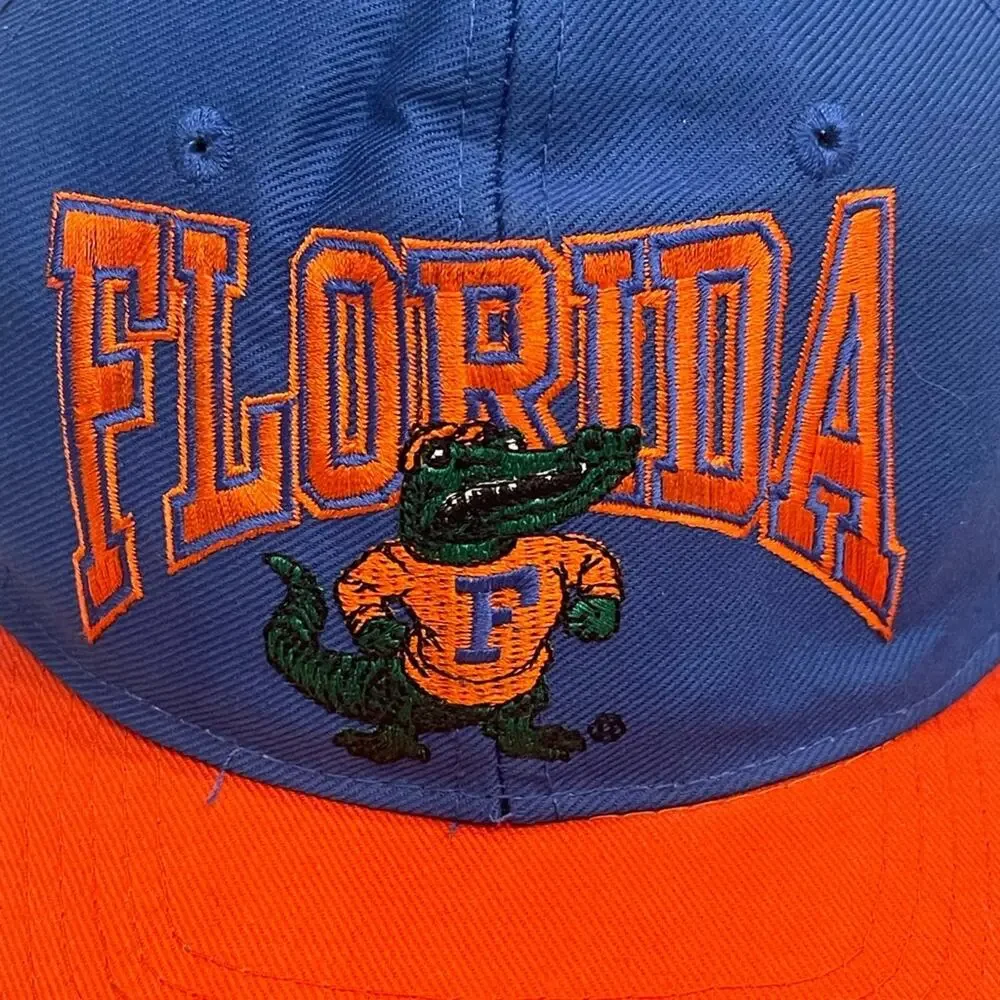 VINTAGE 90's FLORIDA GATORS NCAA DAYSTONE TRIPLE GATOR LOGO SNAPBACK HAT RARE!
